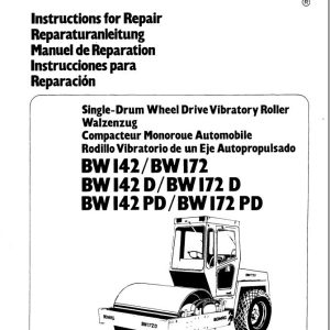Bomag Machinery BW172 Instructions For Repair EN DE FR ES
