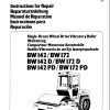 Bomag Machinery BW172D Instructions For Repair EN DE FR ES