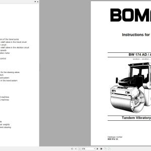 Bomag Machinery BW174AC Instructions For Repair
