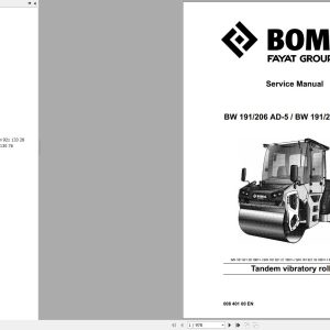Bomag Machinery BW191AD 5 Service Manual