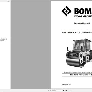 Bomag Machinery BW191ADO 5 Service Manual