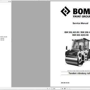 Bomag Machinery BW206AD 50 Service Manual