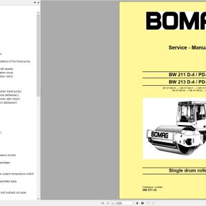 Bomag Machinery BW211D 4 BW211PD 4 Service Manual Service Training