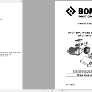 Bomag Machinery BW211DPD 40 Service Manual