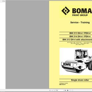 Bomag Machinery BW213 Service Training Operating And Maintenance Instruction EN RU