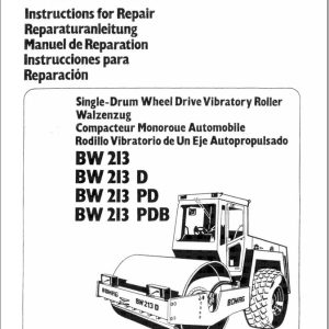 Bomag Machinery BW213D BW213PD BW213PDB Instruction For Repair EN DE FR ES