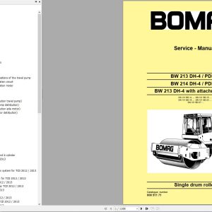 Bomag Machinery BW213DH 4 BW213PDH 4 Service Manual Operating And Maintenance Instruction