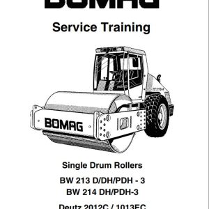 Bomag Machinery BW214PDH 3 Service Training Instruction For Repair