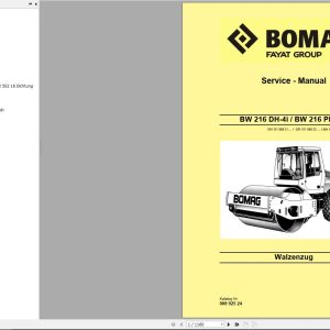Bomag Machinery BW216PDH 4i Service Manual Service Training DE