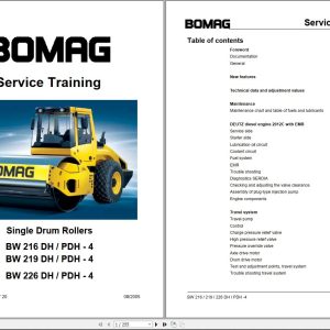 Bomag Machinery BW226DH 4 BW226PDH 4 Service Training
