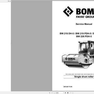 Bomag Machinery BW226DH 5 Service Manual
