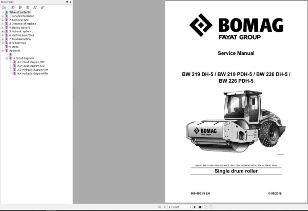 Bomag Machinery BW226PDH 5 Service Manual