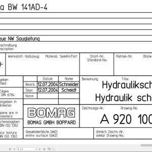 Bomag Machinery Schematic Electricity Service Training Hydraulic And Electric Circuit EN DE
