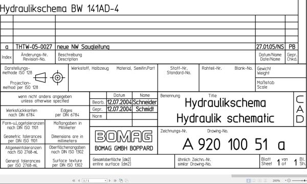 Bomag Machinery Schematic Electricity Service Training Hydraulic And Electric Circuit EN DE