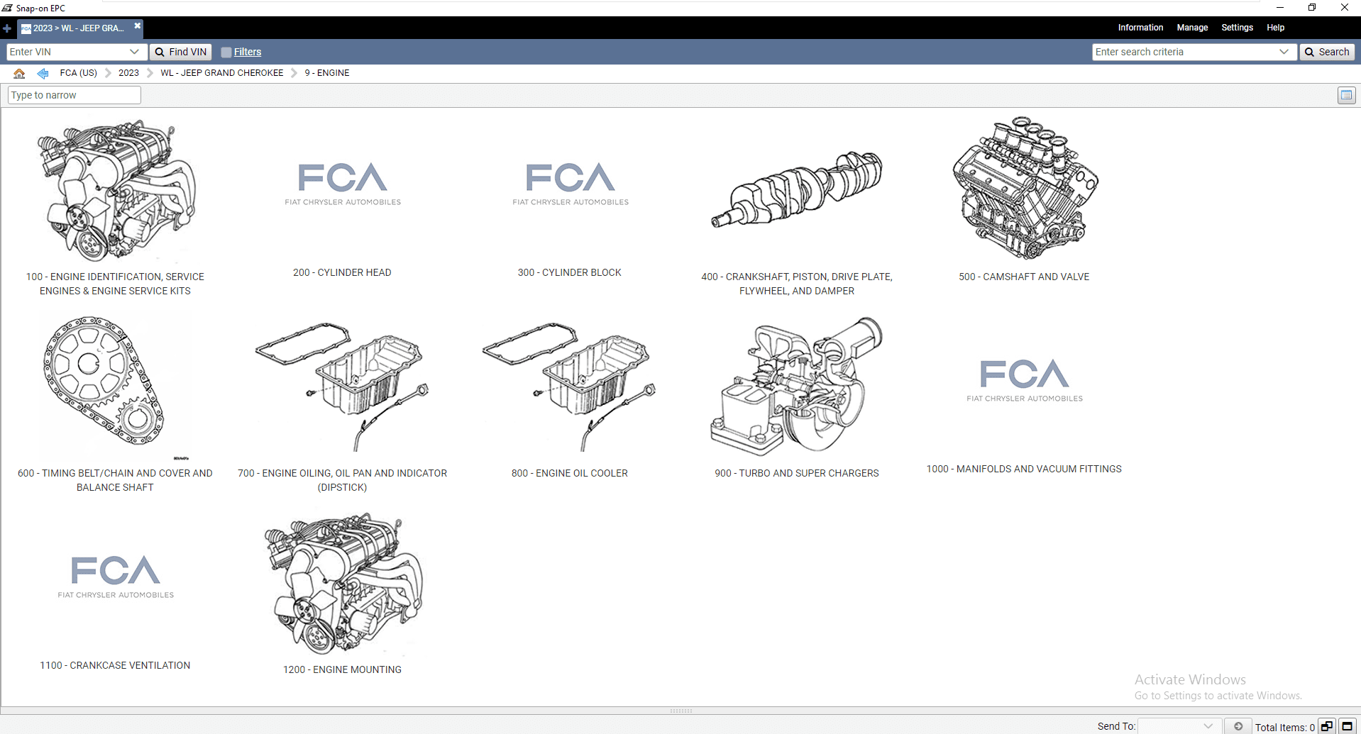 Chrysler Fiat Spare Parts List Tool FCA EPC5 International 03.2023 How