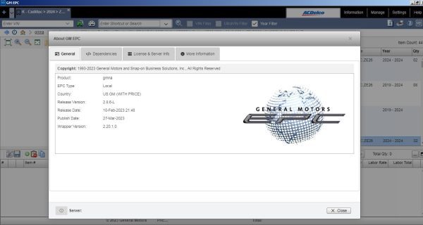 General Motors GMNA EPC 04.2023 Spare Parts Catalog 17e2237415a0981bc