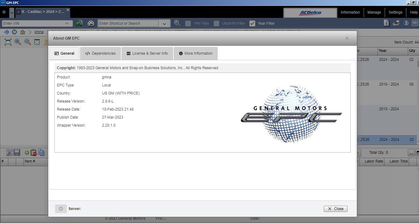 General Motors GMNA EPC 04.2023 Spare Parts Catalog 17e2237415a0981bc