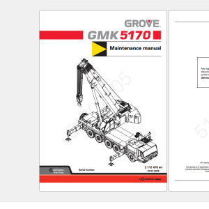 Grove GMK5170 Crane Shop Manual 5