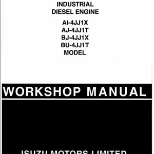 Isuzu Engine 4JJ1 Tier3 Operating Instruction Workshop Manual