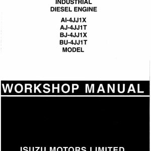 Isuzu Engine 4JJ1 Tier3 Tier4 Workshop Manual Operator Instruction EN ES