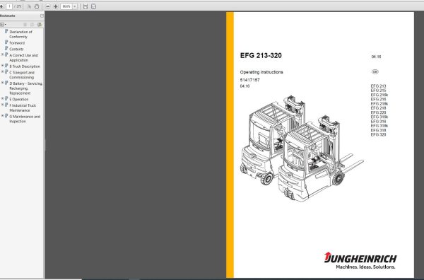 JUNGHEINRICH JETI ForkLift SH v4.36 EN01 EN16 04.2023 Service Information 4