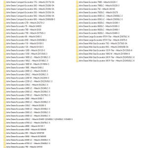 John Deere Hitachi Excavator Collection Service Library John Deere Excavator Hitachi Excavator Construction Technical Manual Part Catalog Circuit Diagram 1