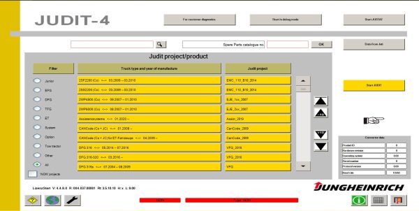 Jungheinrich JETI Judit ForkLift v4.37.001 01.2023 Diagnostic Software 1
