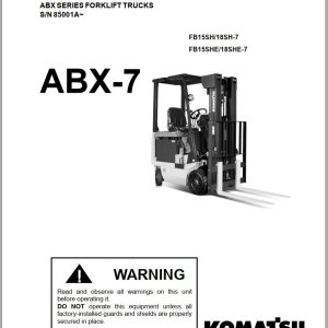 Komatsu Forklift ABX 7 Service Manual SM118