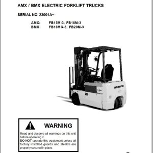 Komatsu Forklift AMX BMX Series Shop Manual SM094