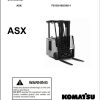 Komatsu Forklift ASX Stand up Counterbalanced Service Manual SM401
