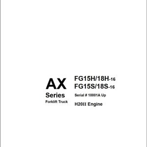 Komatsu Forklift AX Series Service Manual SM060