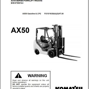 Komatsu Forklift AX50 Series Service Manual SM220