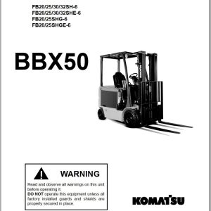 Komatsu Forklift BBX50 Series Service Manual SM150