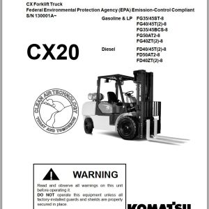Komatsu Forklift CX20 Series Service Manual SM202