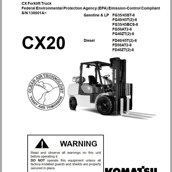 Komatsu Forklift CARB Training Manual TM039