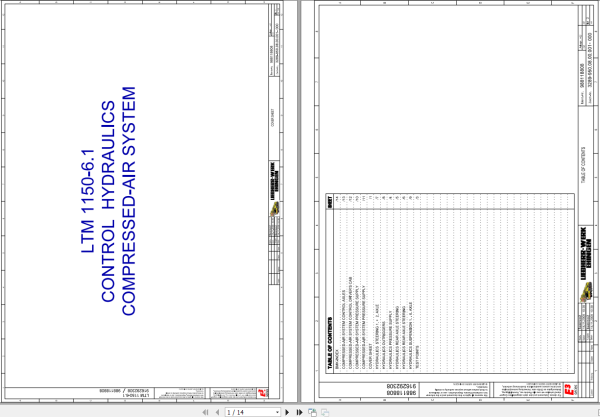 Liebherr Crane LTM 1150 6.1 LICCON ERROR CODE Electrical and Hydraulic Schematic 3