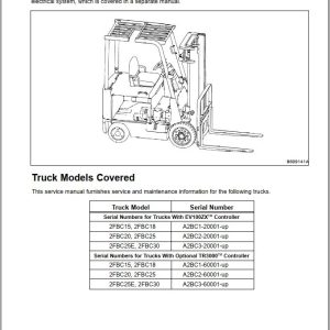 Mitsubishi Forklift 2FBC18 Service Manual