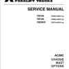 Mitsubishi Forklift FB16K FB18K FB20KC Service Manual