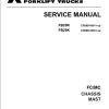 Mitsubishi Forklift FB20K FB25K Service Manual