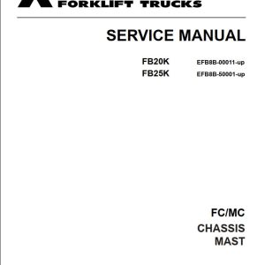 Mitsubishi Forklift FB20K FB25K Service Manual