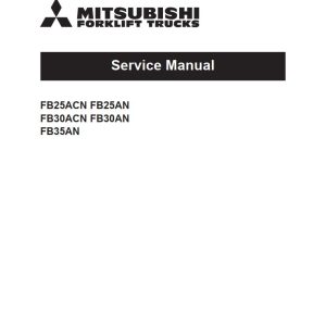 Mitsubishi Forklift FB25ACN to FB35AN Circuit Diagram Service Manual