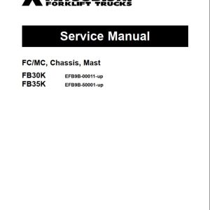 Mitsubishi Forklift FB30K FB35K Service Manual