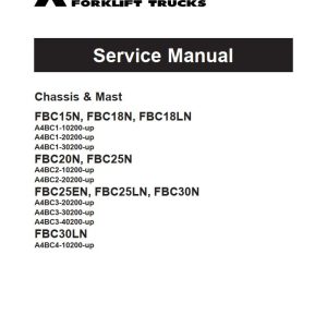 Mitsubishi Forklift FBC15N FBC18N FBC20N FBC25N FBC30N Service Manual