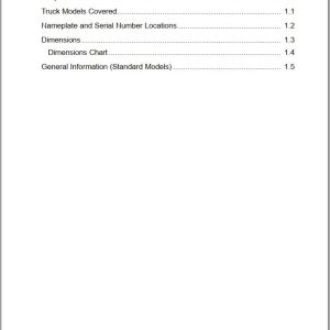 Mitsubishi Forklift FBC18K Service Manual