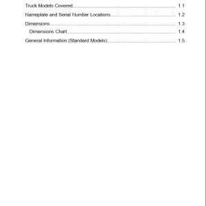 Mitsubishi Forklift FBC18KL Service Manual