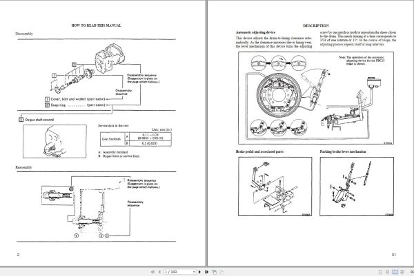 Mitsubishi Forklift FBC25OBC Service Manual