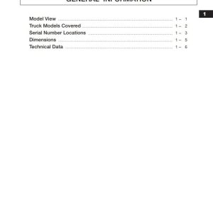 Mitsubishi Forklift FD15N Service Manual