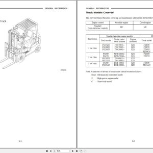Mitsubishi Forklift FD18N Service Manual