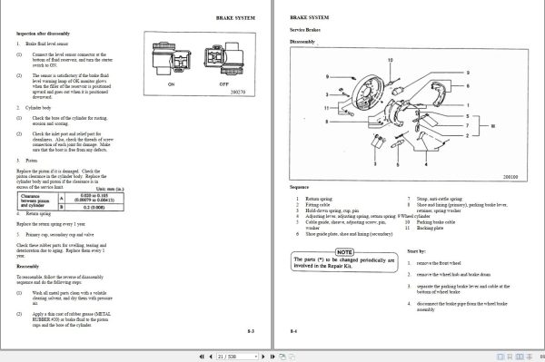 Mitsubishi Forklift FD20 AF18B Service Manual 00001 09999
