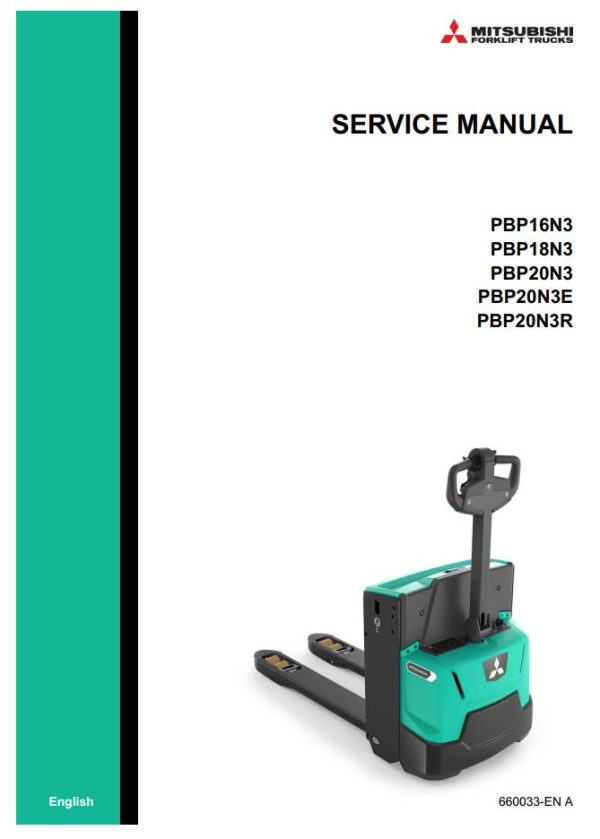 Mitsubishi Forklift PBP16N3 to PBP20N3R Hydraulic Circuit Diagram Service Manual